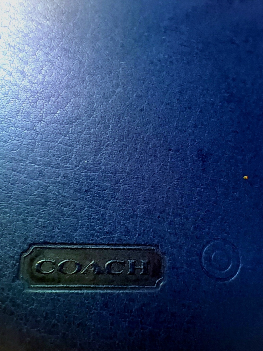 Vintage Coach Men's Navy Blue Slim Genuine Leather Billfold Wallet - Picture 4 of 5